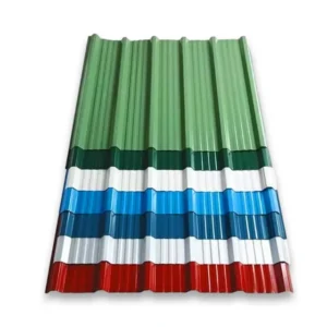 Colored corrugated roofing sheet